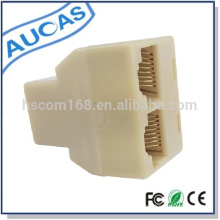 Aucas Adaptador de Cable Telefónico 3 vías Cable Splitter Para RJ45 Y RJ11